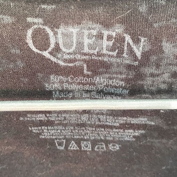 Y2K Queen Burnout V Neck T-Shirt Top Women’s Large Black Angel Wings Sheer Tee - Picture 4 of 8